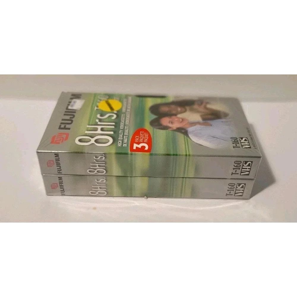 FUJIFILM T-160 EP Mode VHS Tape (2) Pack-8 Hours VHS-NEW /‎ SEALED